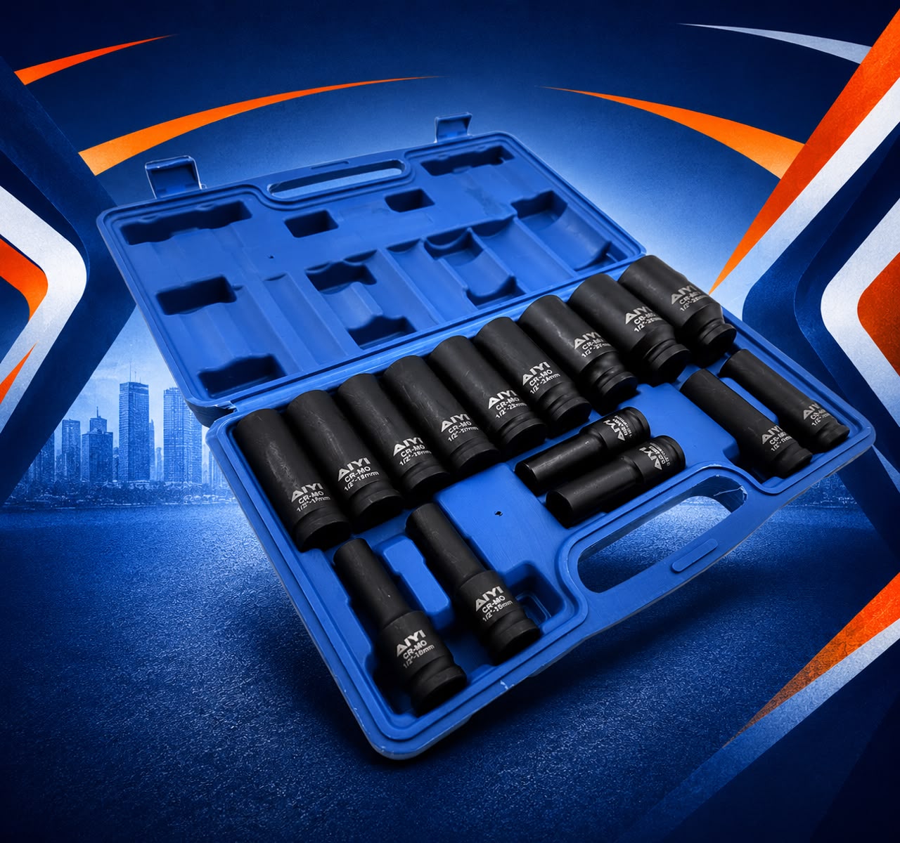 1/2" Deep Impact Socket Set - 15 Piece