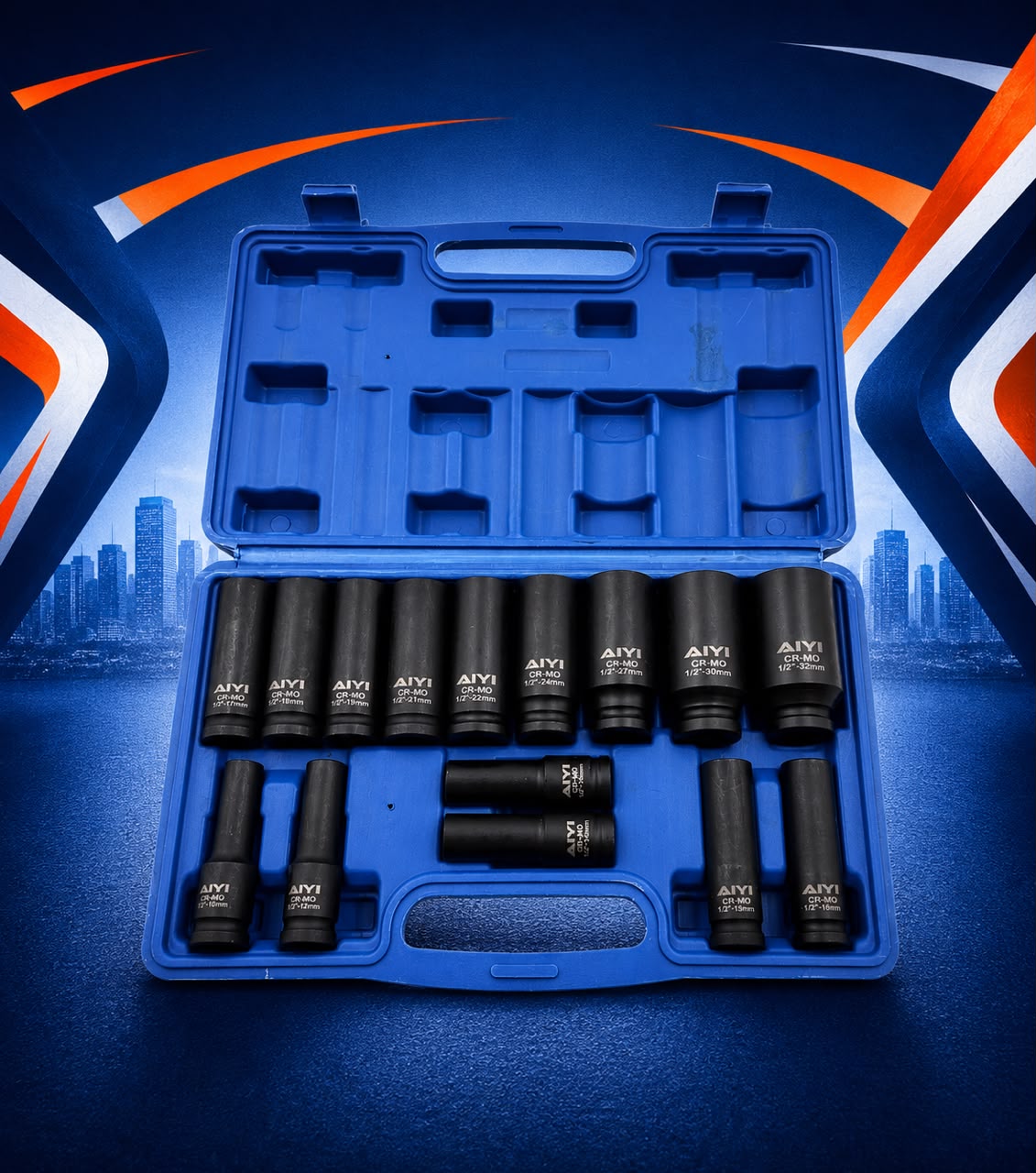 1/2" Deep Impact Socket Set - 15 Piece