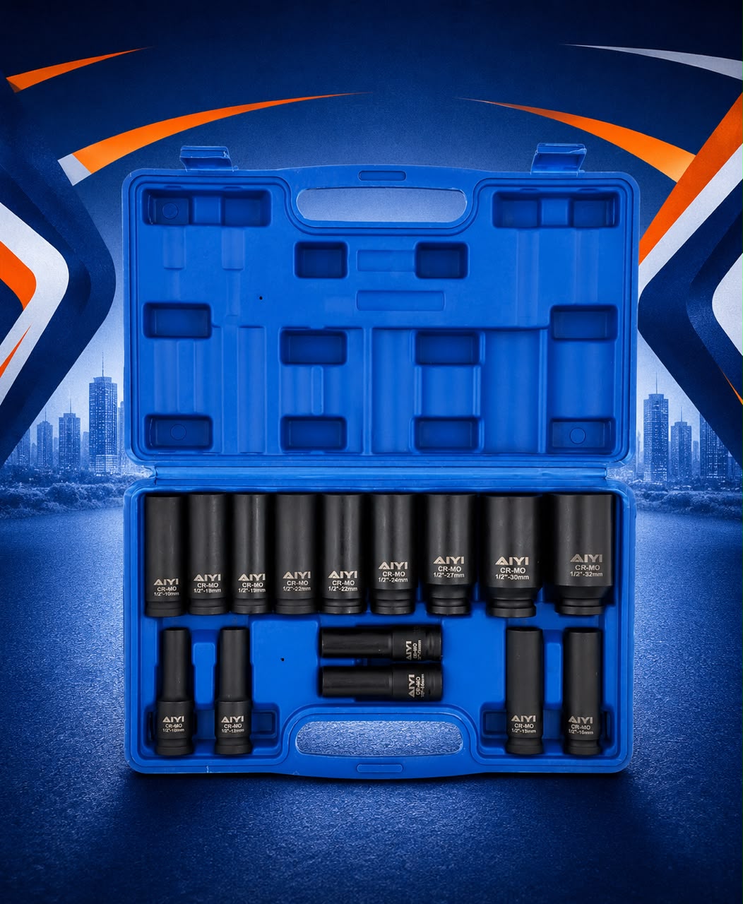1/2" Deep Impact Socket Set - 15 Piece