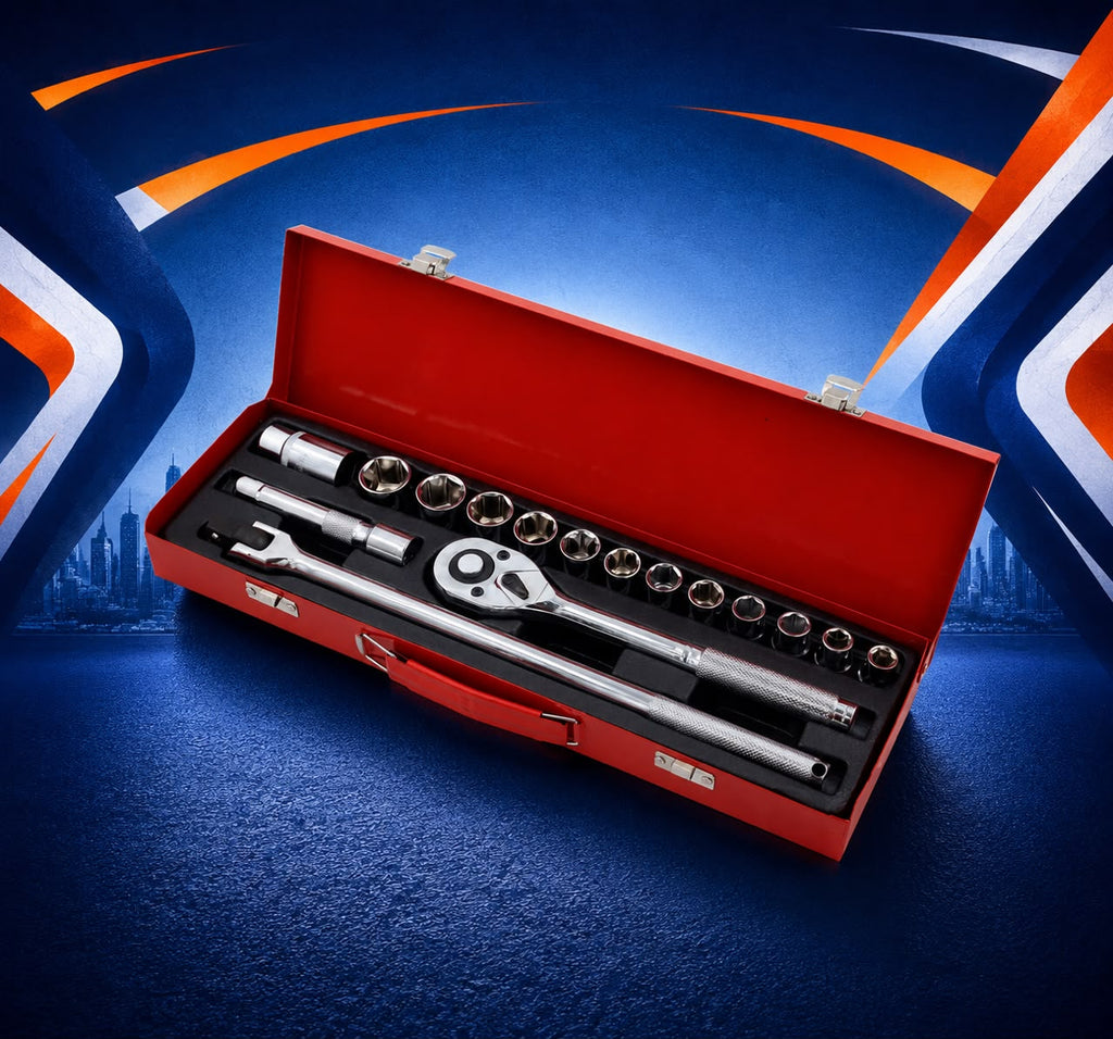 1/2" Drive Socket Wrench Set - 17 Piece