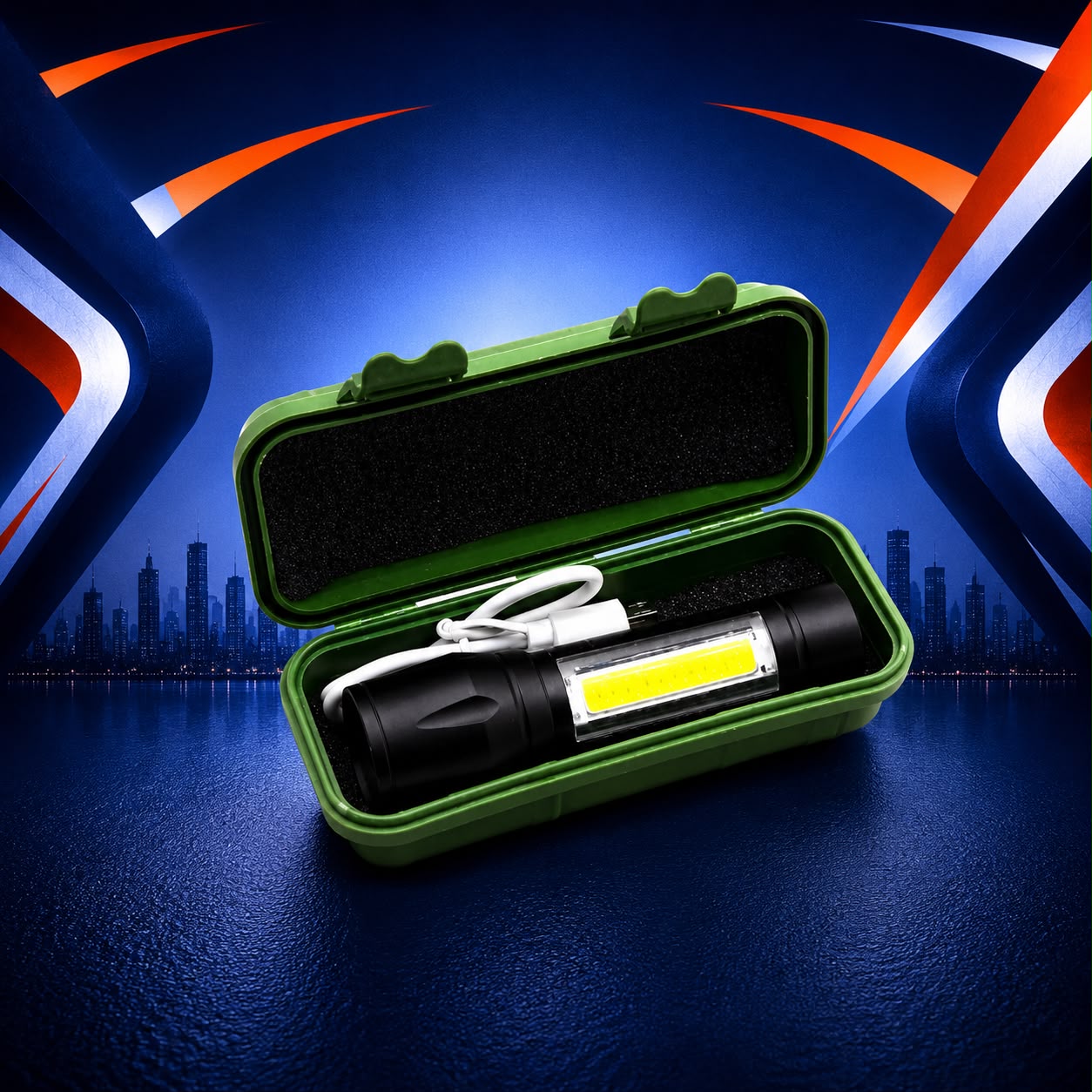 Rechargeable LED COB Flashlight