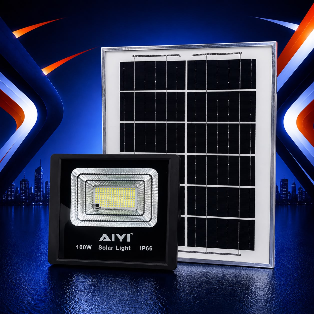 100W Solar Flood Light