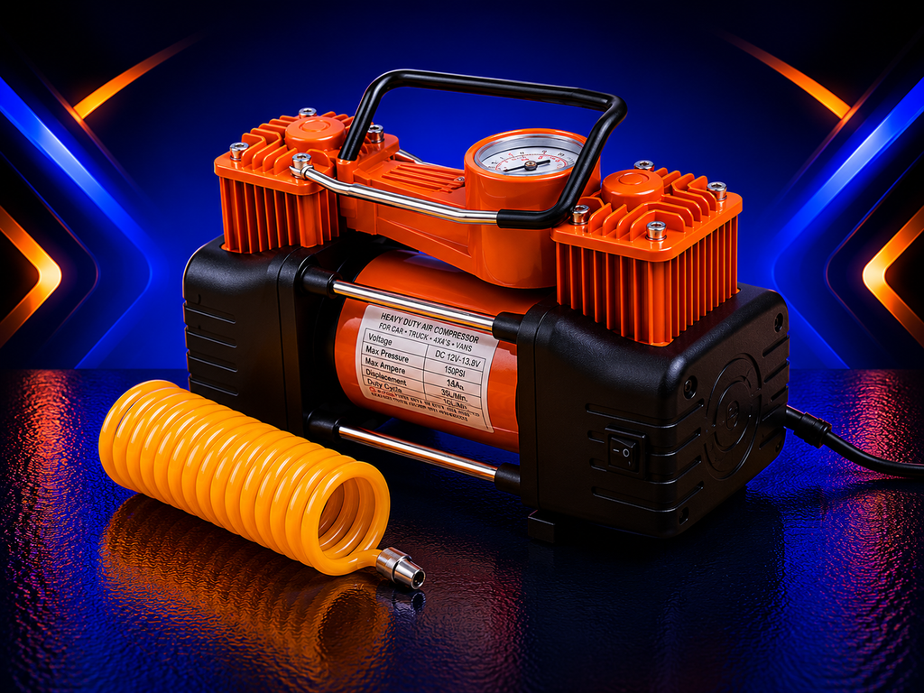 12V Heavy-Duty Portable Air Compressor
