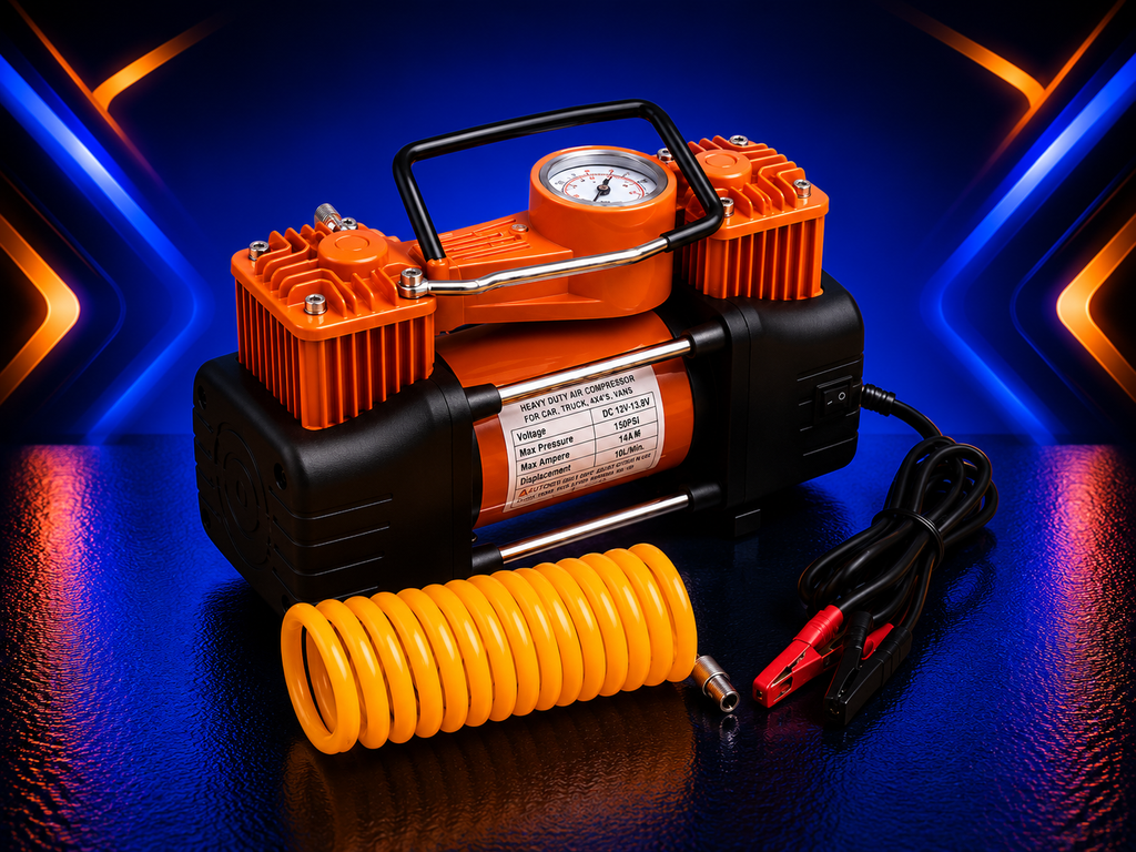 12V Heavy-Duty Portable Air Compressor
