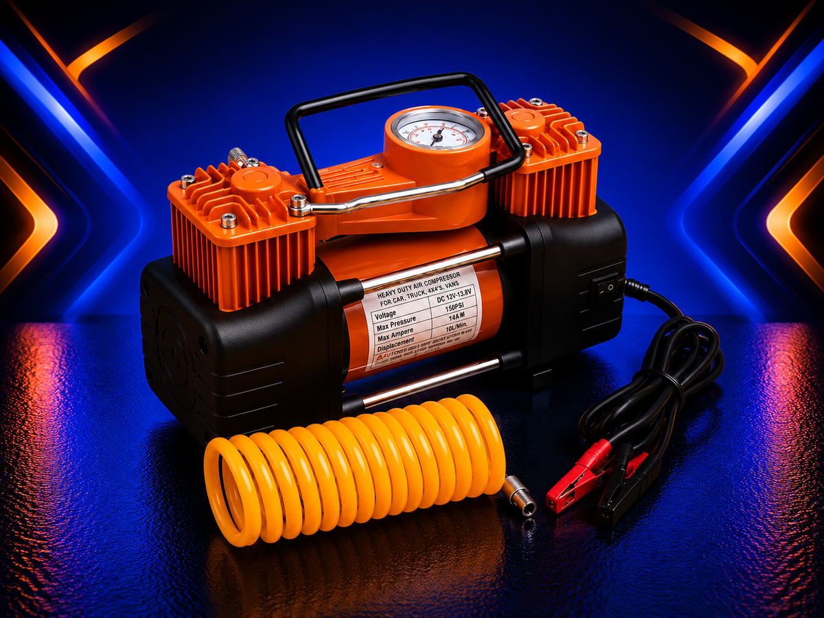 12V Heavy-Duty Portable Air Compressor