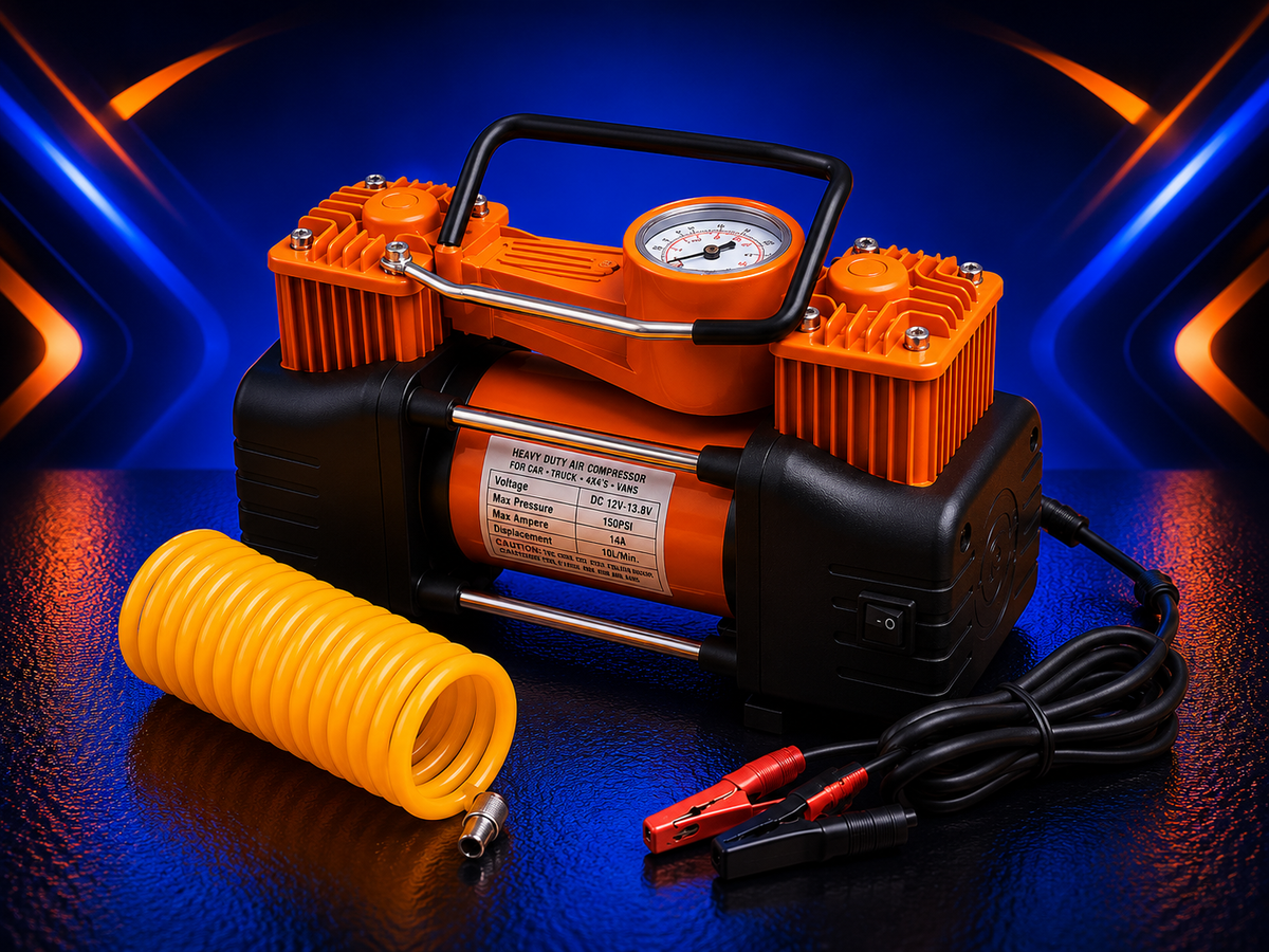 12V Heavy-Duty Portable Air Compressor