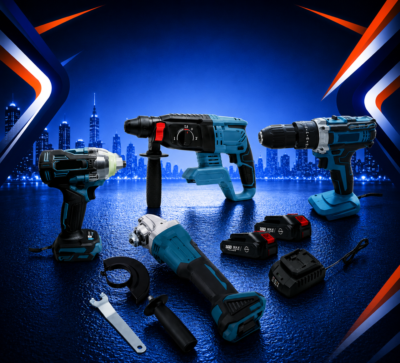 4-Piece Cordless Power Tool Set